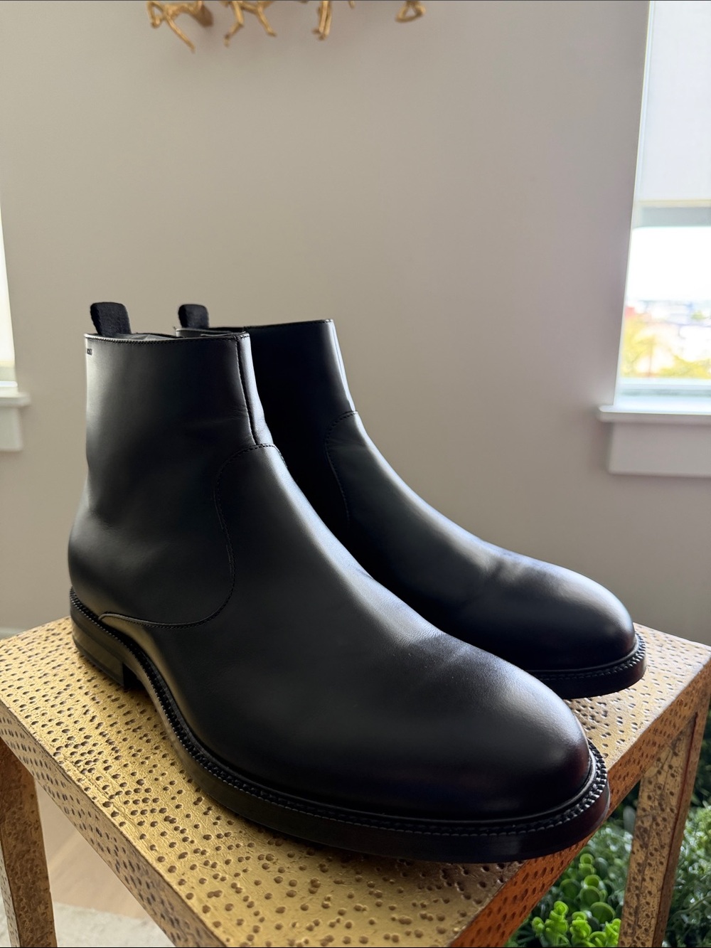 Boss Performance Leather Chelsea Boots Made in Italy 10.5